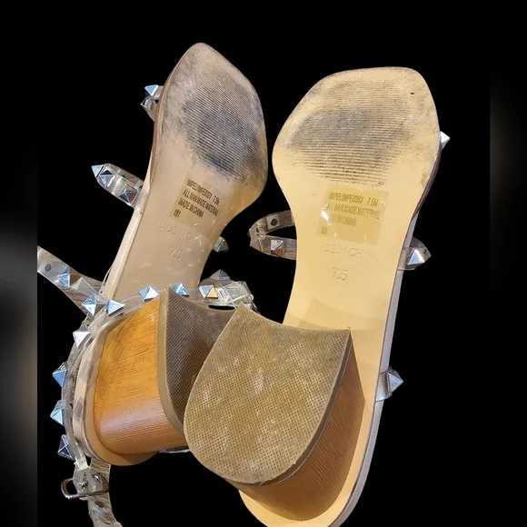 Steve‎ Madden Tan Studded Women's Sandals Size 7.5 - Picture 5 of 7